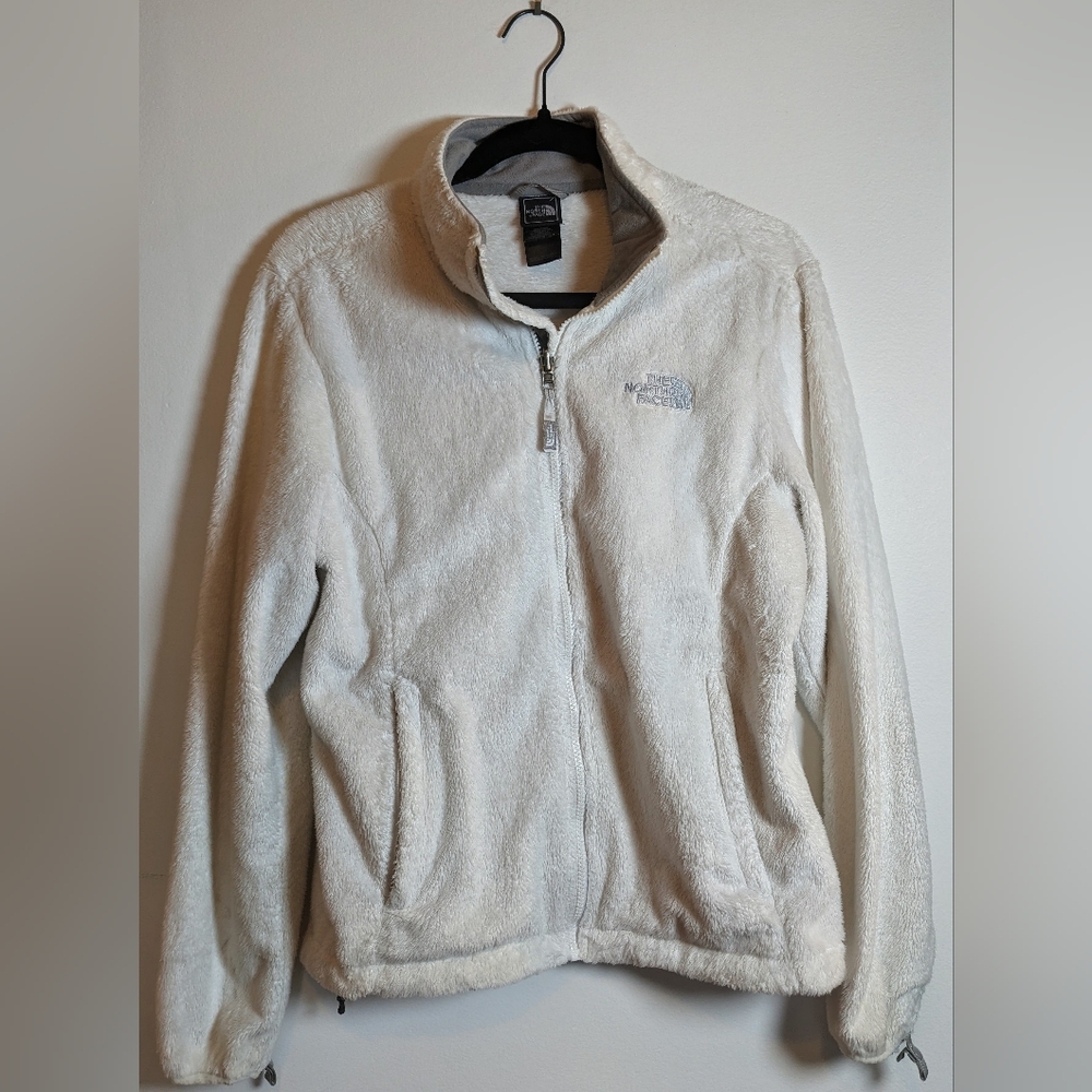 The North Face Osito White Fuzzy Full Zip Jacket sz M